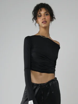 Asymmetrical top black
