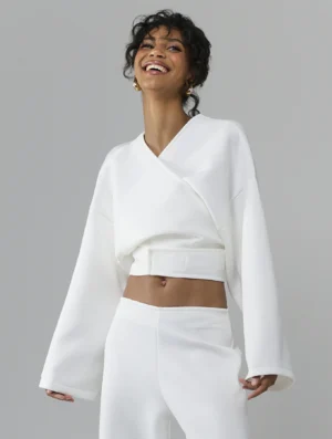Cropped jacket white